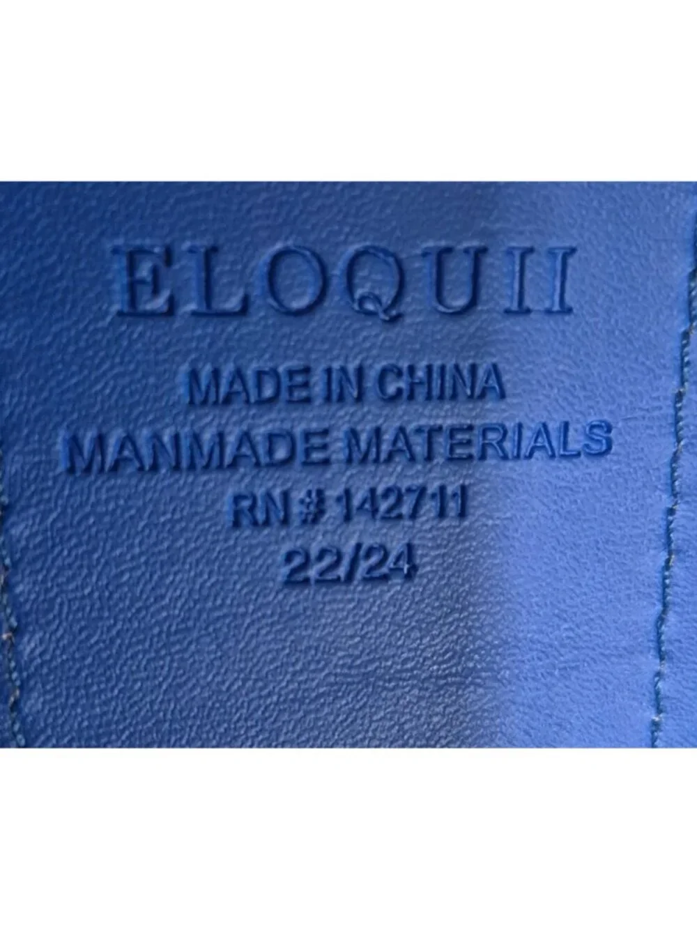 Eloquii Bright Blue Faux Suede Wide Waist Cinching Belt Elastic Back 22/24 EUC